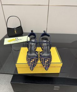 FENDI's Latest Popular Double Belt FF Decorative Jacquard FabricJacquard Fabric On The Upper Of j94bs769