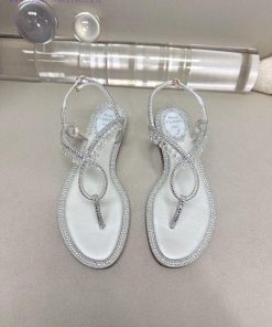 R ᴇɴᴇ C ᴀᴏᴠɪʟʟᴀ | 2023 𝐬𝐬 Renee Jolla RC Spring/Summer Hot Series Crystal Pendant Flat Sandals uwqfn31a