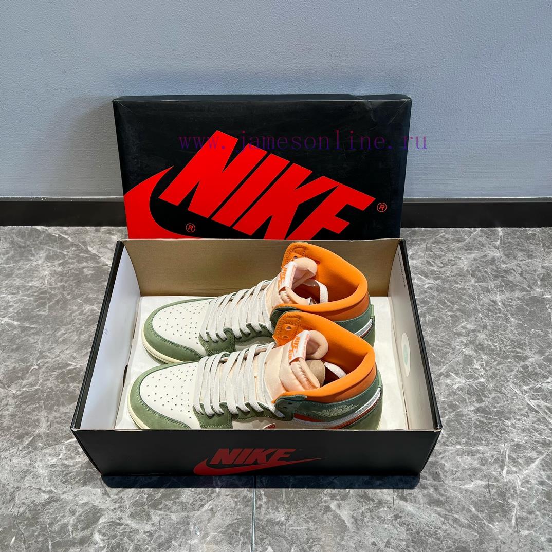 Top Jordan Air Jordan 1 High OG Cratf "Celadon" High Top Green Orange ️ This Shoe Adopts A Popu 0wpwxpep - Image 4