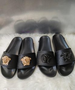 Versace Versace Original 1:1 Mold Metal Beautiful Sha Head Bottom PU Rubber Combination S Upper yupitcuz
