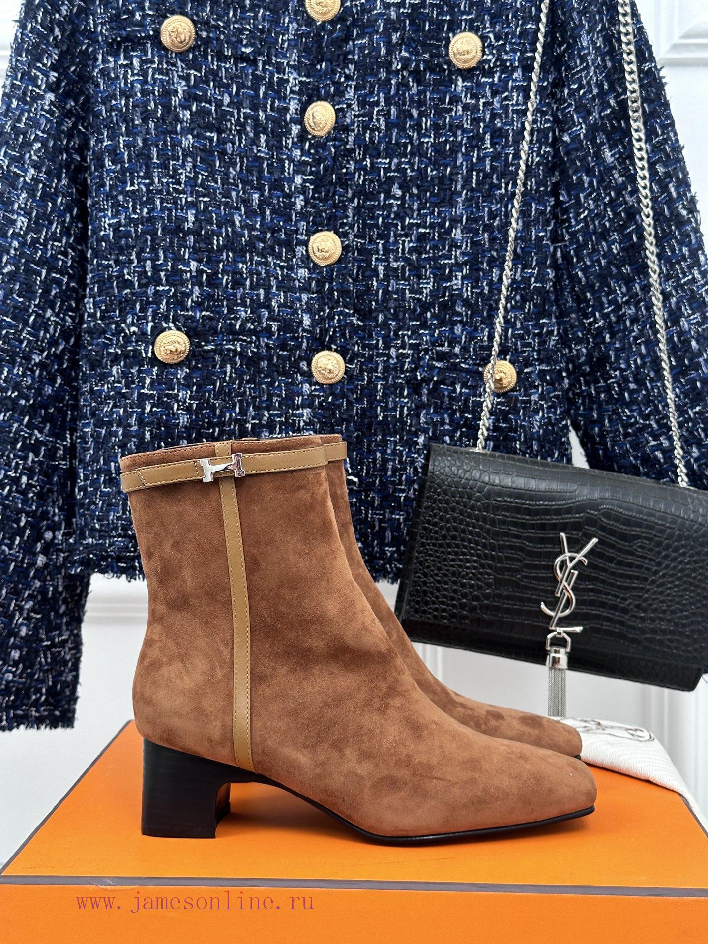 Hermes Classic Autumn/WinterKelly's Chunky Ankle BootsGo MaterialThe Shoe Upper Is Made Of Orig 3qtmhqhl - Image 2