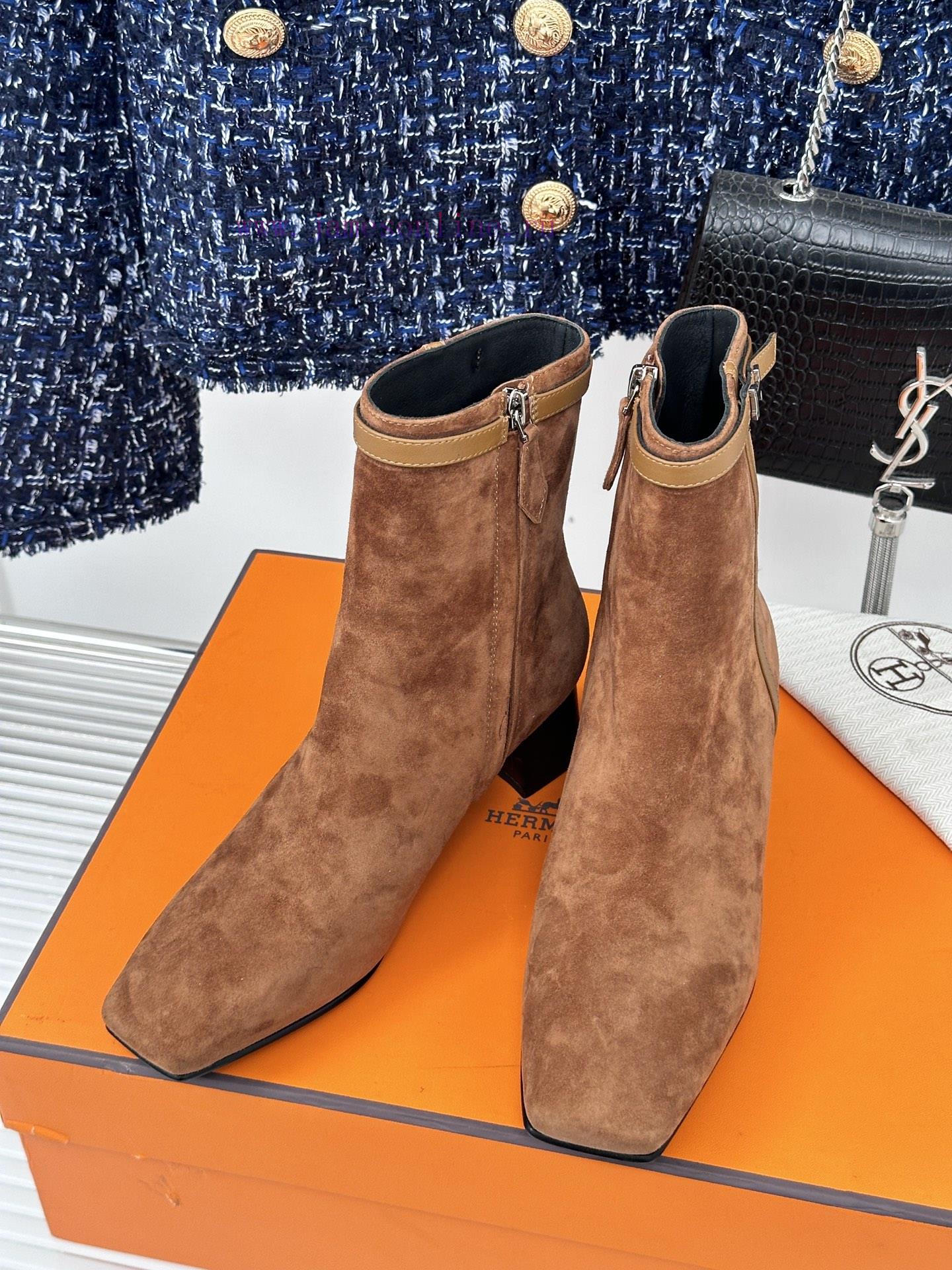 Hermes Classic Autumn/WinterKelly's Chunky Ankle BootsGo MaterialThe Shoe Upper Is Made Of Orig 3qtmhqhl - Image 3