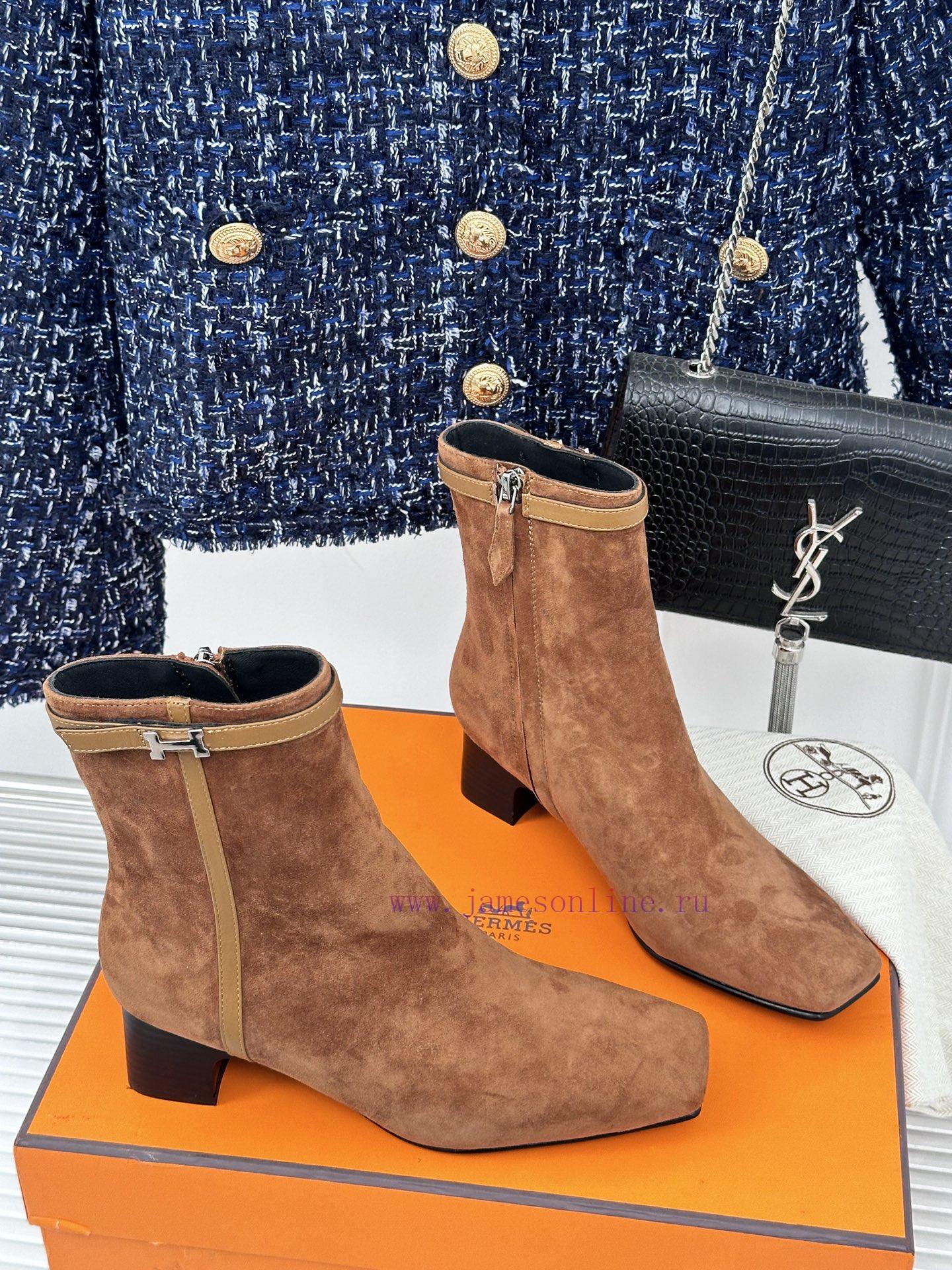 Hermes Classic Autumn/WinterKelly's Chunky Ankle BootsGo MaterialThe Shoe Upper Is Made Of Orig 3qtmhqhl - Image 4