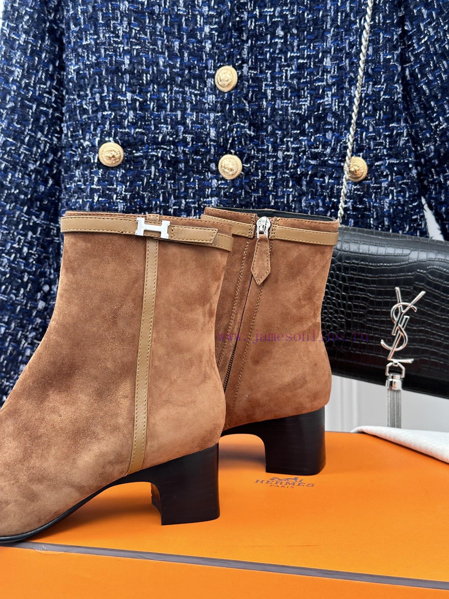 Hermes Classic Autumn/WinterKelly's Chunky Ankle BootsGo MaterialThe Shoe Upper Is Made Of Orig 3qtmhqhl - Image 7