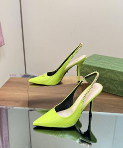 2024 Gucci New GUcc Letter Buckle L O G O Chain High-heeled Sandals Cat Heels ️️️Top Level Welc 9ayon0u9