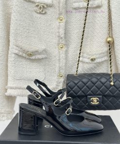 Chanel | Chanel 24C New Product ClassicRough Heeled Mary Jane Sandals Single Shoe SeriesThe Sho dcyg0fkl