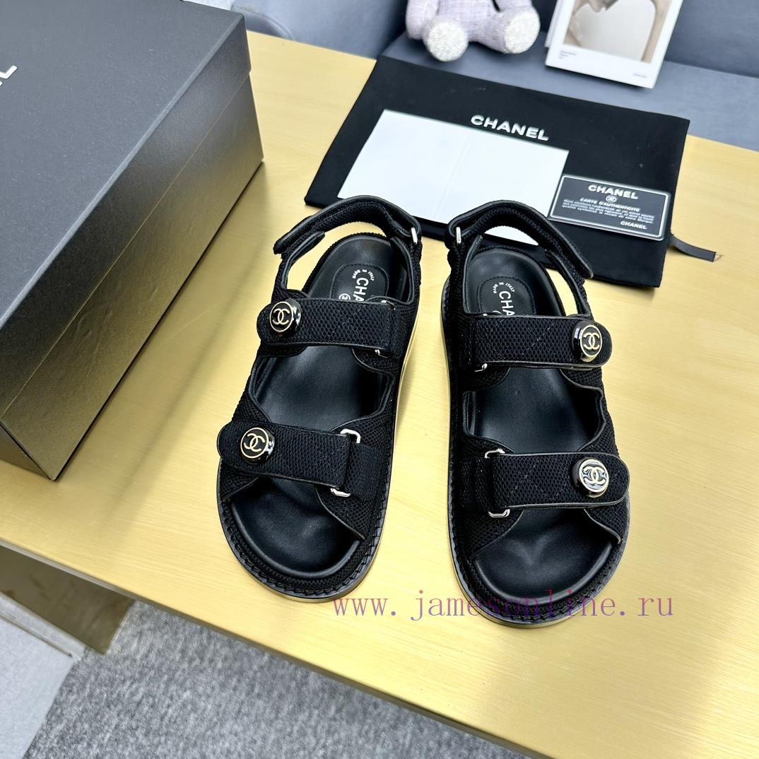 Crown Top Purchasing Edition ️ CHANEL 2022 Spring/Summer Latest Season Double C Velcro Casual S ligdbimx - Image 4