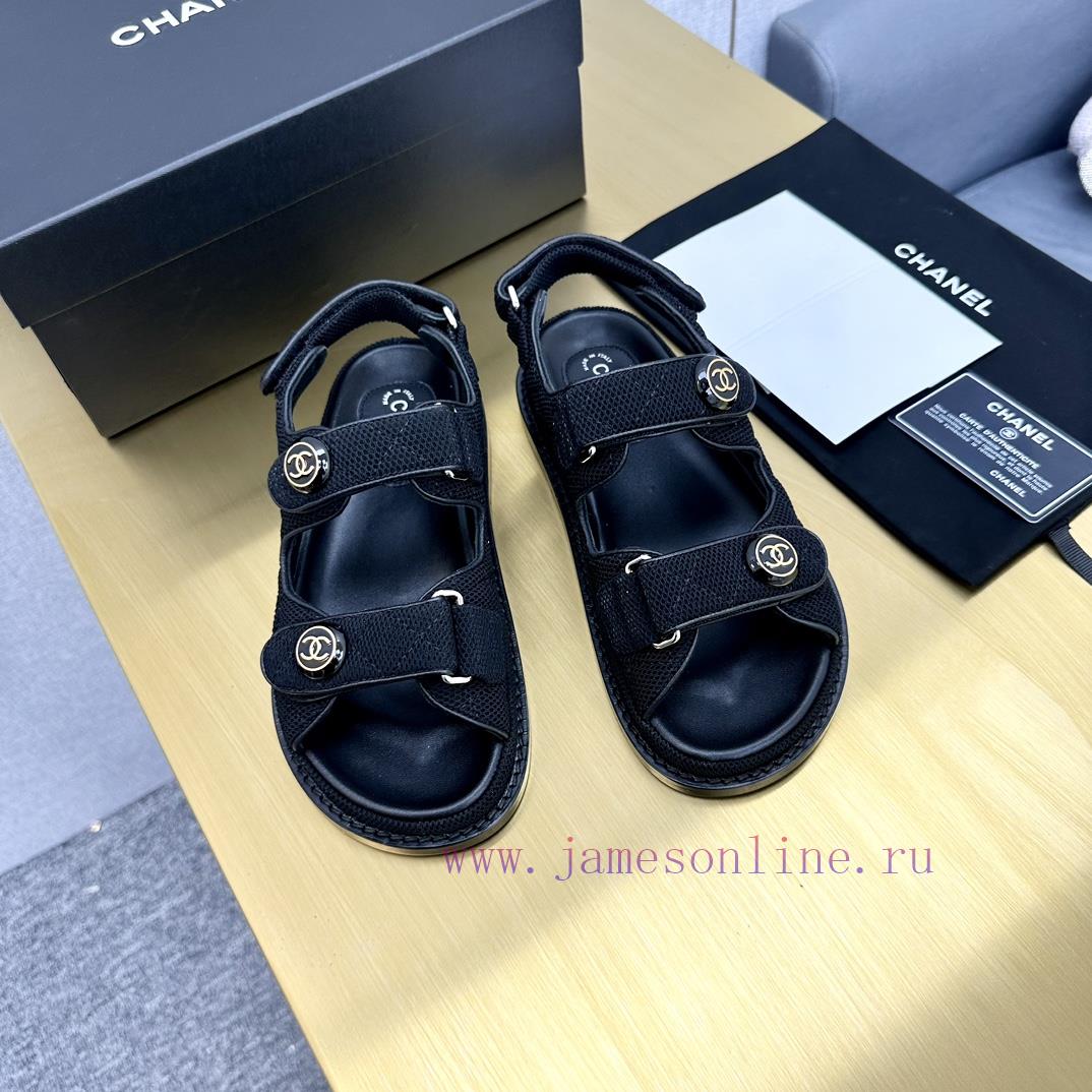 Crown Top Purchasing Edition ️ CHANEL 2022 Spring/Summer Latest Season Double C Velcro Casual S ligdbimx - Image 5