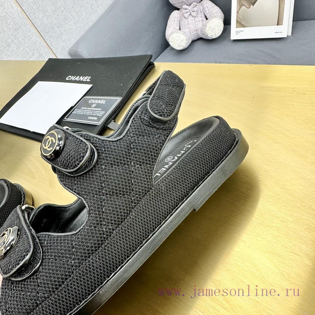 Crown Top Purchasing Edition ️ CHANEL 2022 Spring/Summer Latest Season Double C Velcro Casual S ligdbimx - Image 7