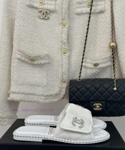Chanel | Chanel 24C New Product ClassicDouble C Flat SlippersThe Shoe Upper Is Made Of Imported 8hnfir9u