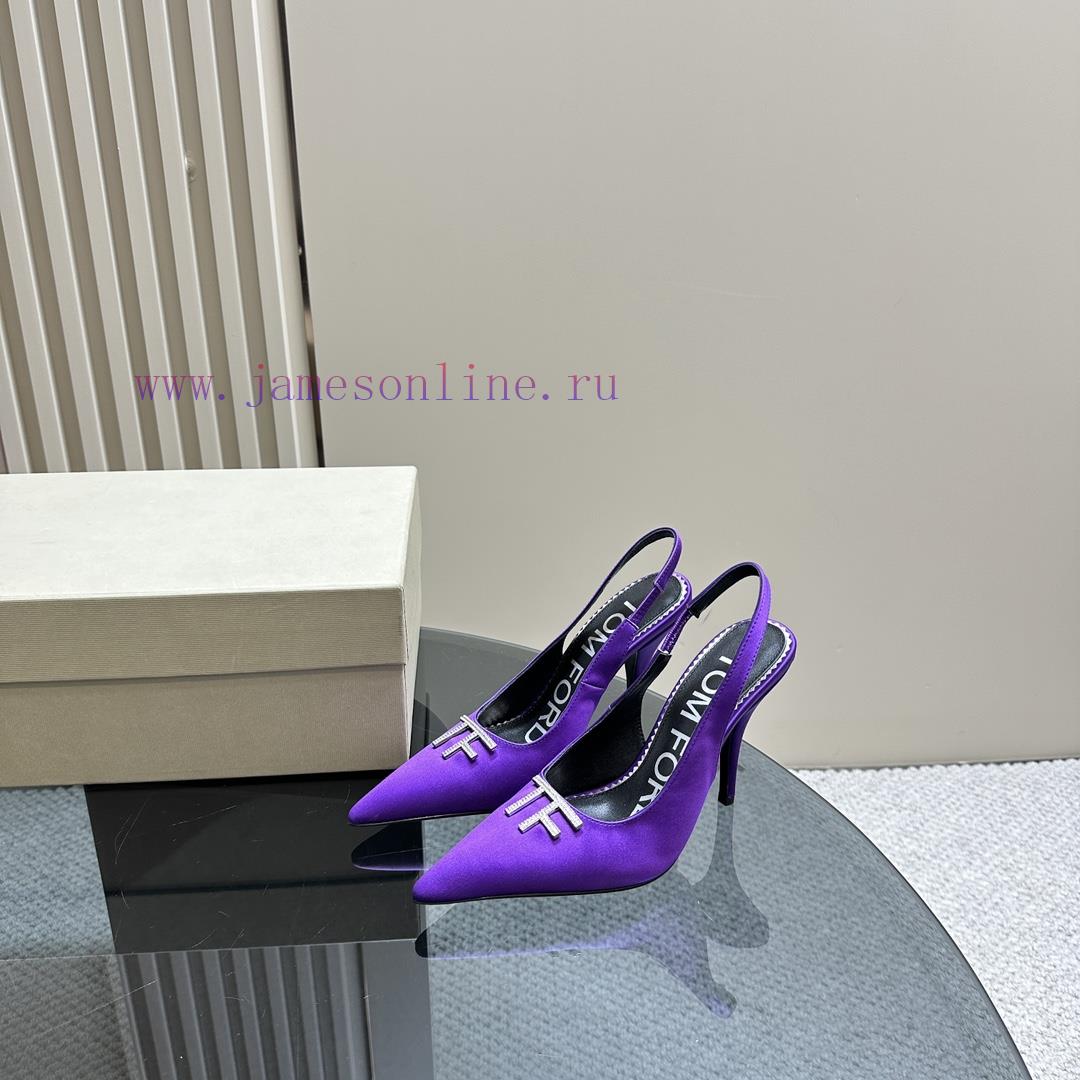 Top TierTOM FORD Pointed Fashion Show High Heels——————Silk Face Leather Face Crocodile Pattern uru34uvi - Image 2
