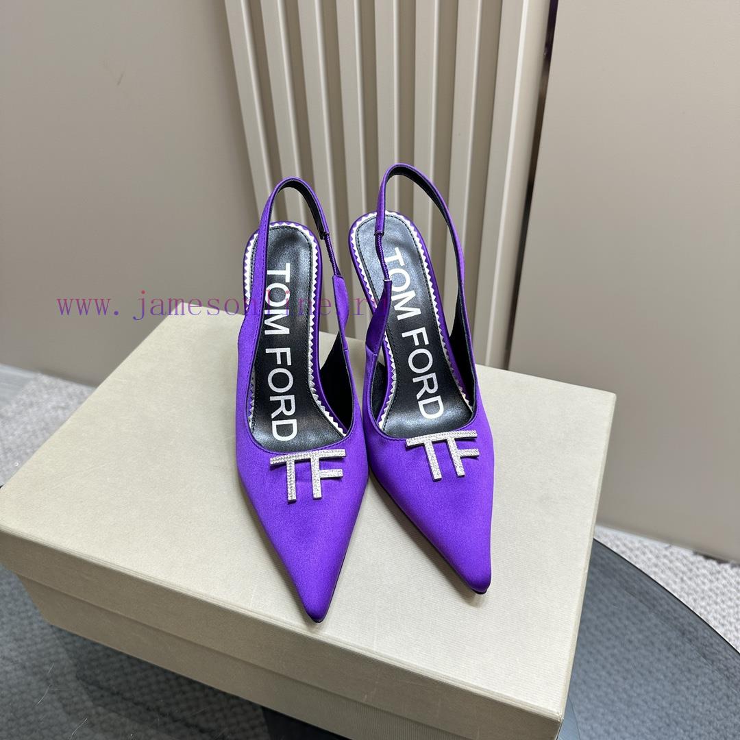 Top TierTOM FORD Pointed Fashion Show High Heels——————Silk Face Leather Face Crocodile Pattern uru34uvi - Image 3