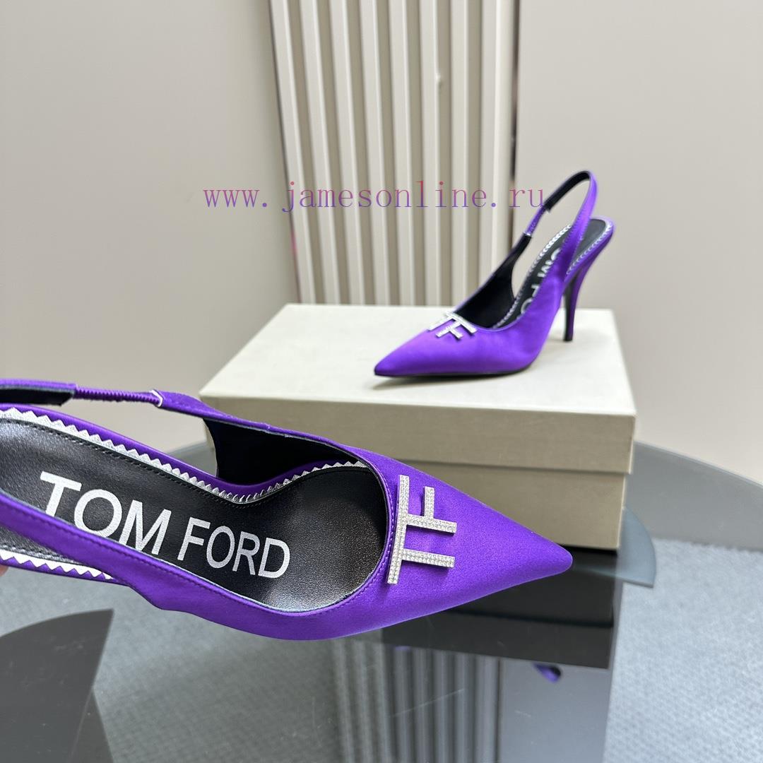 Top TierTOM FORD Pointed Fashion Show High Heels——————Silk Face Leather Face Crocodile Pattern uru34uvi - Image 6