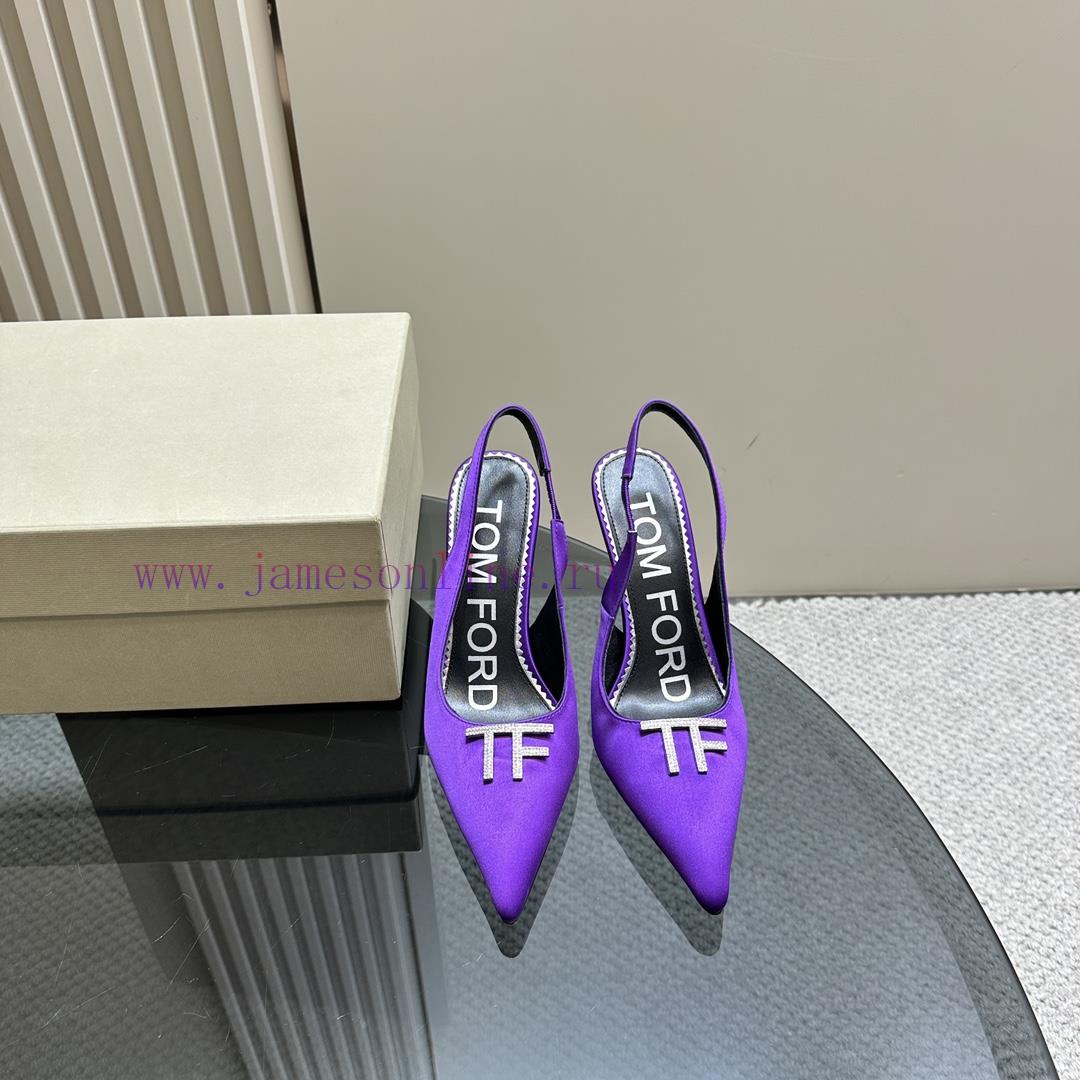 Top TierTOM FORD Pointed Fashion Show High Heels——————Silk Face Leather Face Crocodile Pattern uru34uvi - Image 7