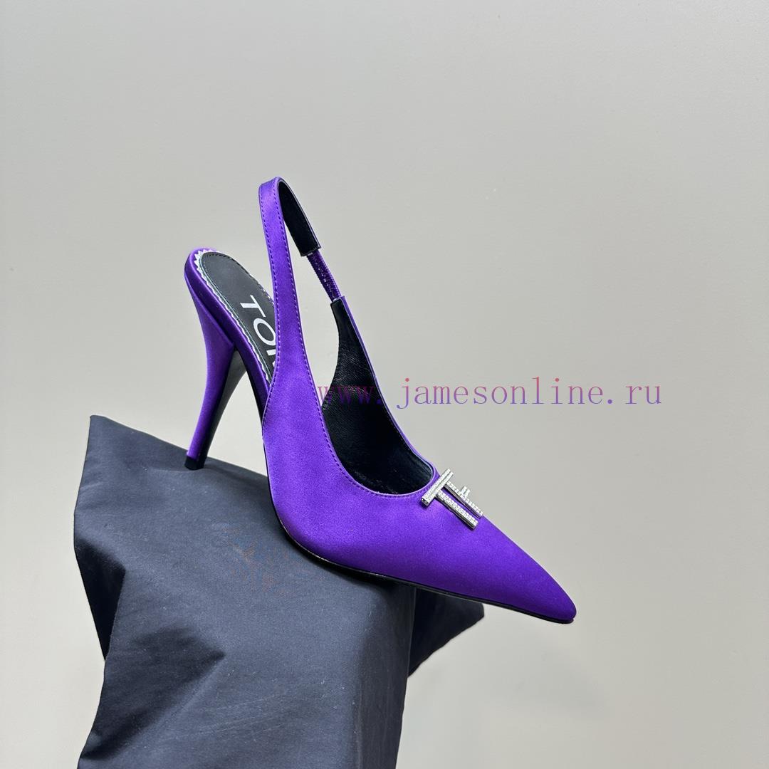 Top TierTOM FORD Pointed Fashion Show High Heels——————Silk Face Leather Face Crocodile Pattern uru34uvi - Image 8