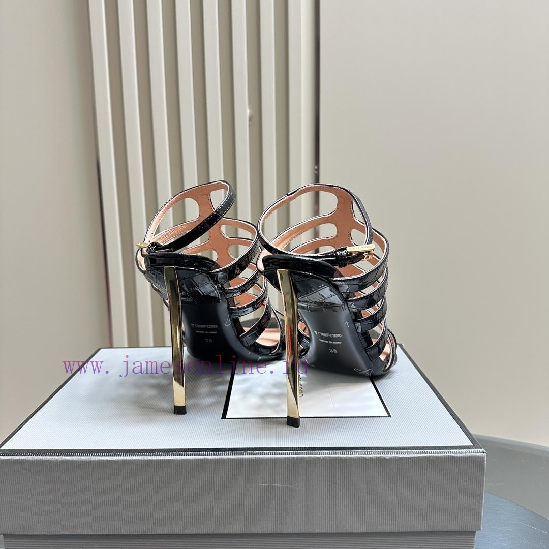 The MostIns Hot Series Tomford Metal Texture Decoration With Empty High Heels2024 Milan Fashion tvbq4b3g - Image 7