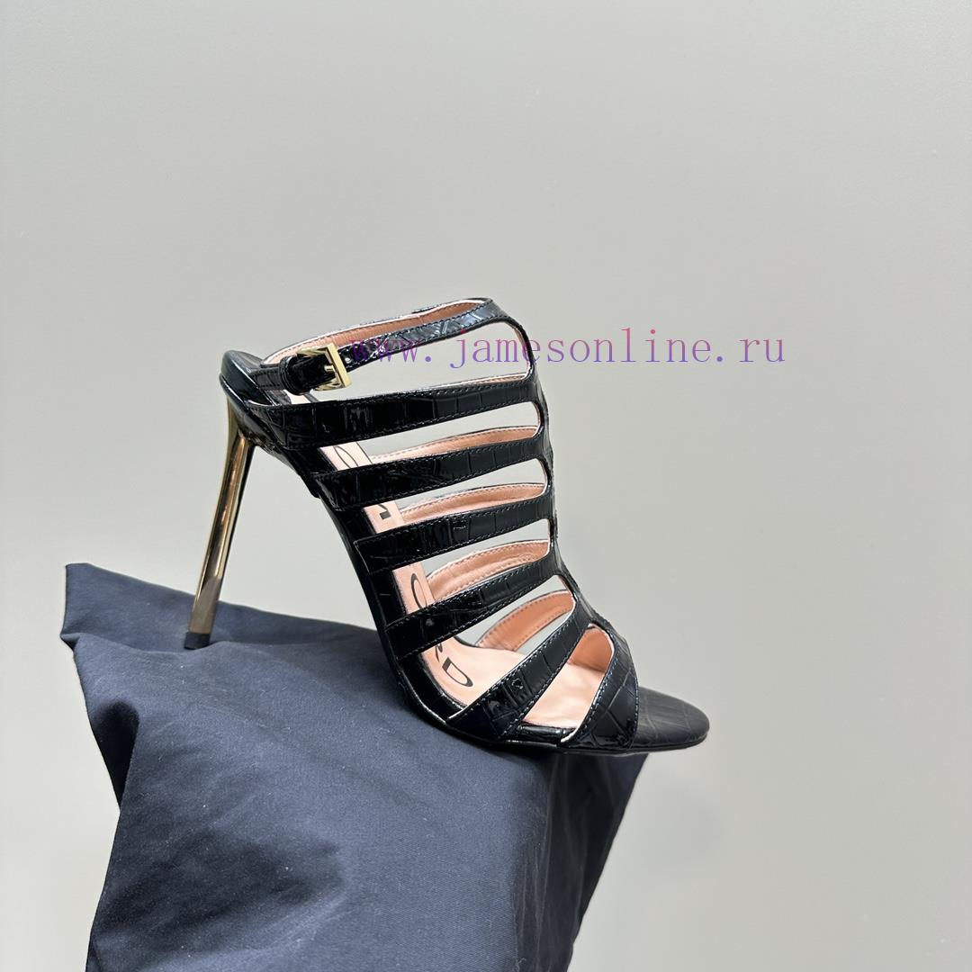 The MostIns Hot Series Tomford Metal Texture Decoration With Empty High Heels2024 Milan Fashion tvbq4b3g - Image 8