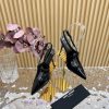 Top YSL - Saint Laurent Paris Runway Updates With Pointed Cross Strap Heel Design That Looks Ve 9bfth5zw