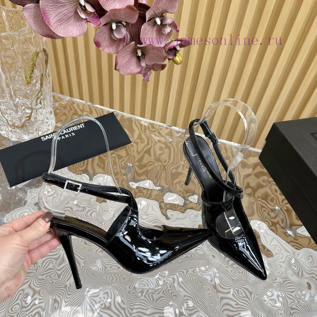 Top YSL - Saint Laurent Paris Runway Updates With Pointed Cross Strap Heel Design That Looks Ve 9bfth5zw - Image 6