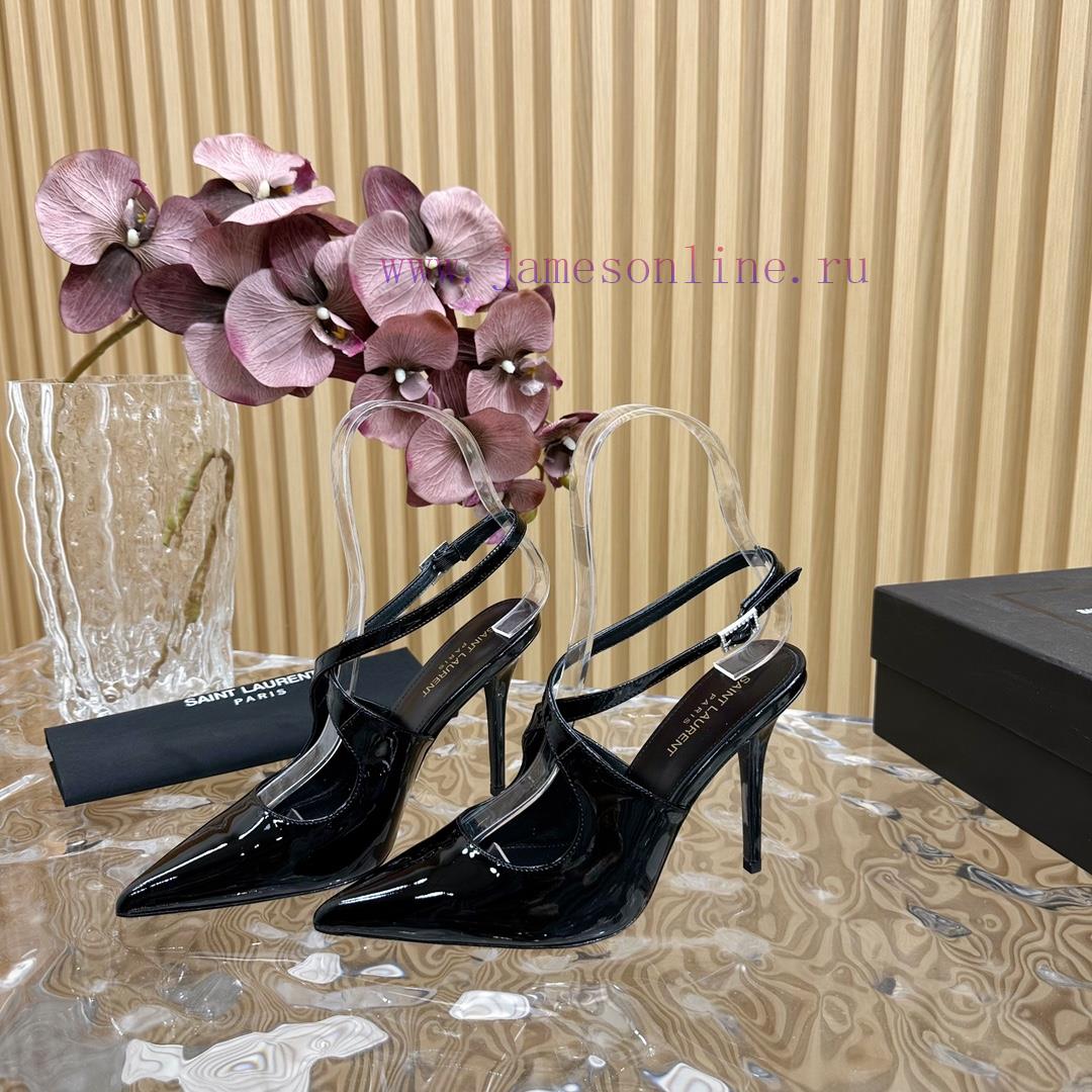 Top YSL - Saint Laurent Paris Runway Updates With Pointed Cross Strap Heel Design That Looks Ve 9bfth5zw - Image 7
