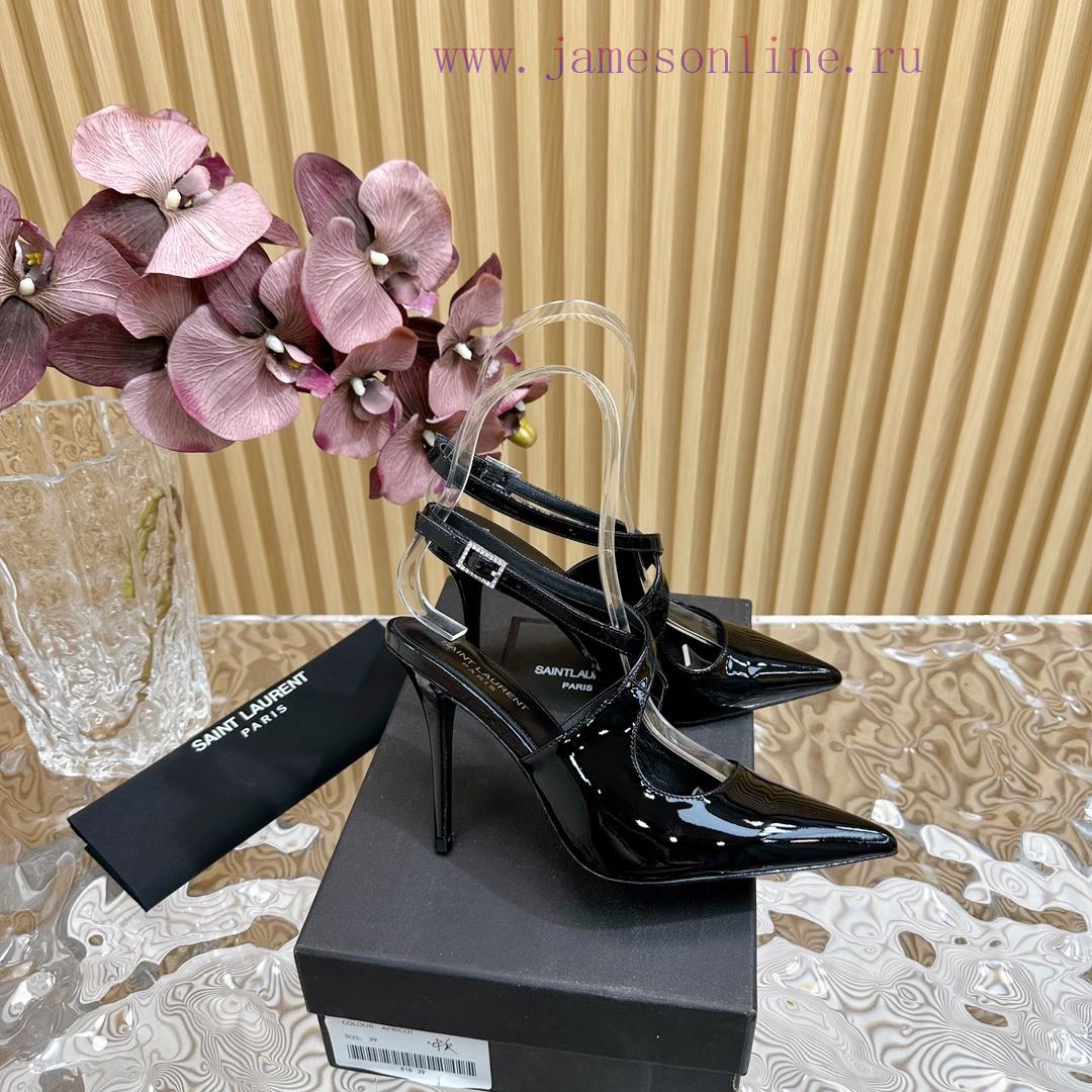 Top YSL - Saint Laurent Paris Runway Updates With Pointed Cross Strap Heel Design That Looks Ve 9bfth5zw - Image 9