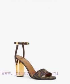 ② ⓪②④ 𝙁𝙀𝙉𝘿𝙄 | Fen... Di Delfina Strap Metal Heel High Heels Sandals〰 〰    〰 〰 Genuine Leather O 5khl6al8