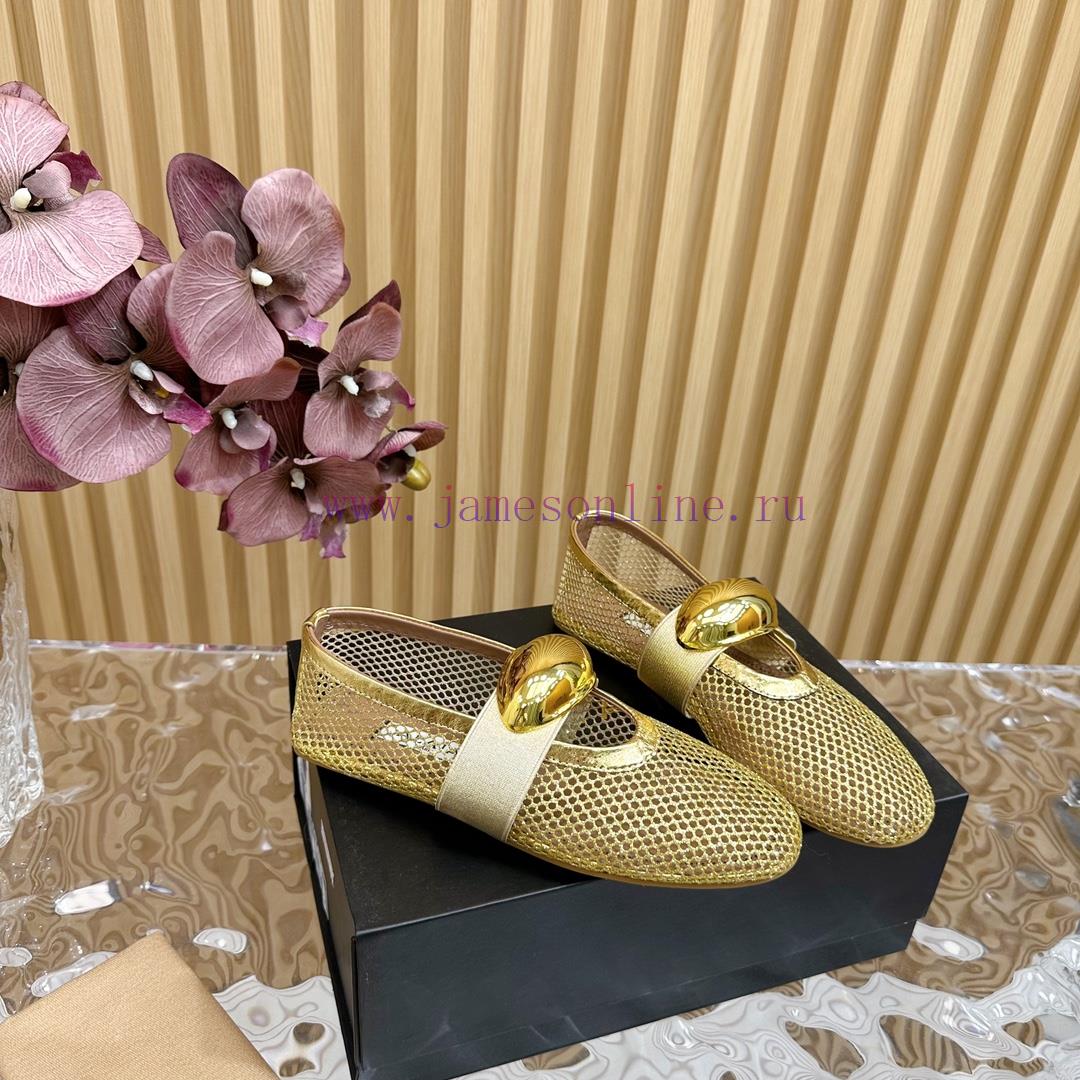 ALAIA | French High-end High-end High-end High-end Brand Mesh Hollow Ballet Single Shoe Super F 7bi5m27t - Image 8