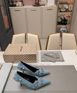 Washed Denim New Color Rivet Series Balenciaga 2024 Explosive Single Item2024 Official Latest P xtmobgxa