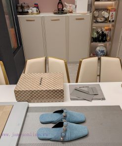 Washed Denim New Color Rivet Series Balenciaga 2024 Explosive Single Item2024 Official Latest P am6dgabm