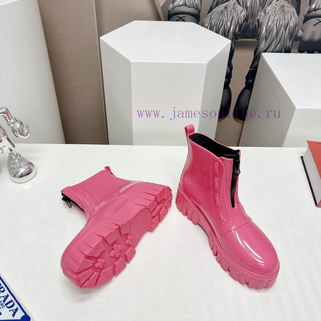 Top TierPrada 24vs Spring Latest Hot SeriesRound Toe Thick Soled Rain BootsNumerous Internet Ce dy3w9pge - Image 5