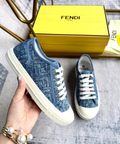 FENDI's Latest Bestseller Domino Series Sports Shoes Made Of Imitation Old Blue Denim Fabric Wi p8ucoomx