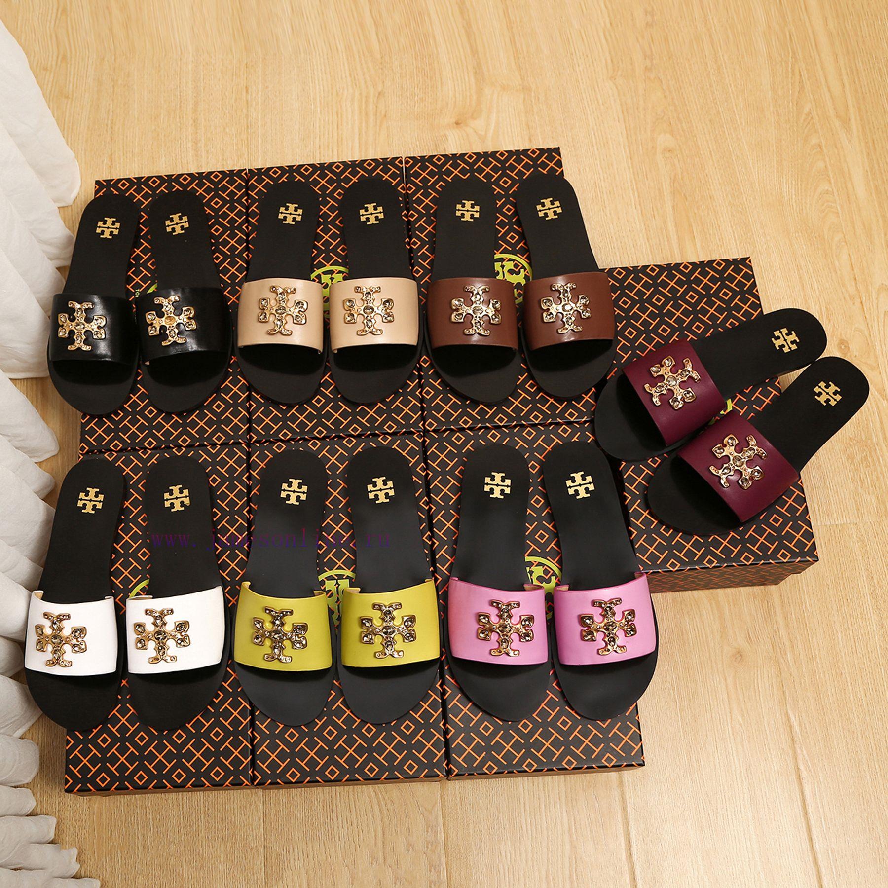 19818-2 Toribechi Flat Sandals Made Of Cowhide Fabric Available In Black Burgundy Pink White Ea m2nabbxc - Image 2