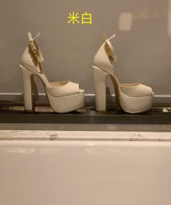 Valentino Hate Sky High Waterproof Platform Fish Mouth Lacquered Leather High Heels Combine Ita 0jtup5kx
