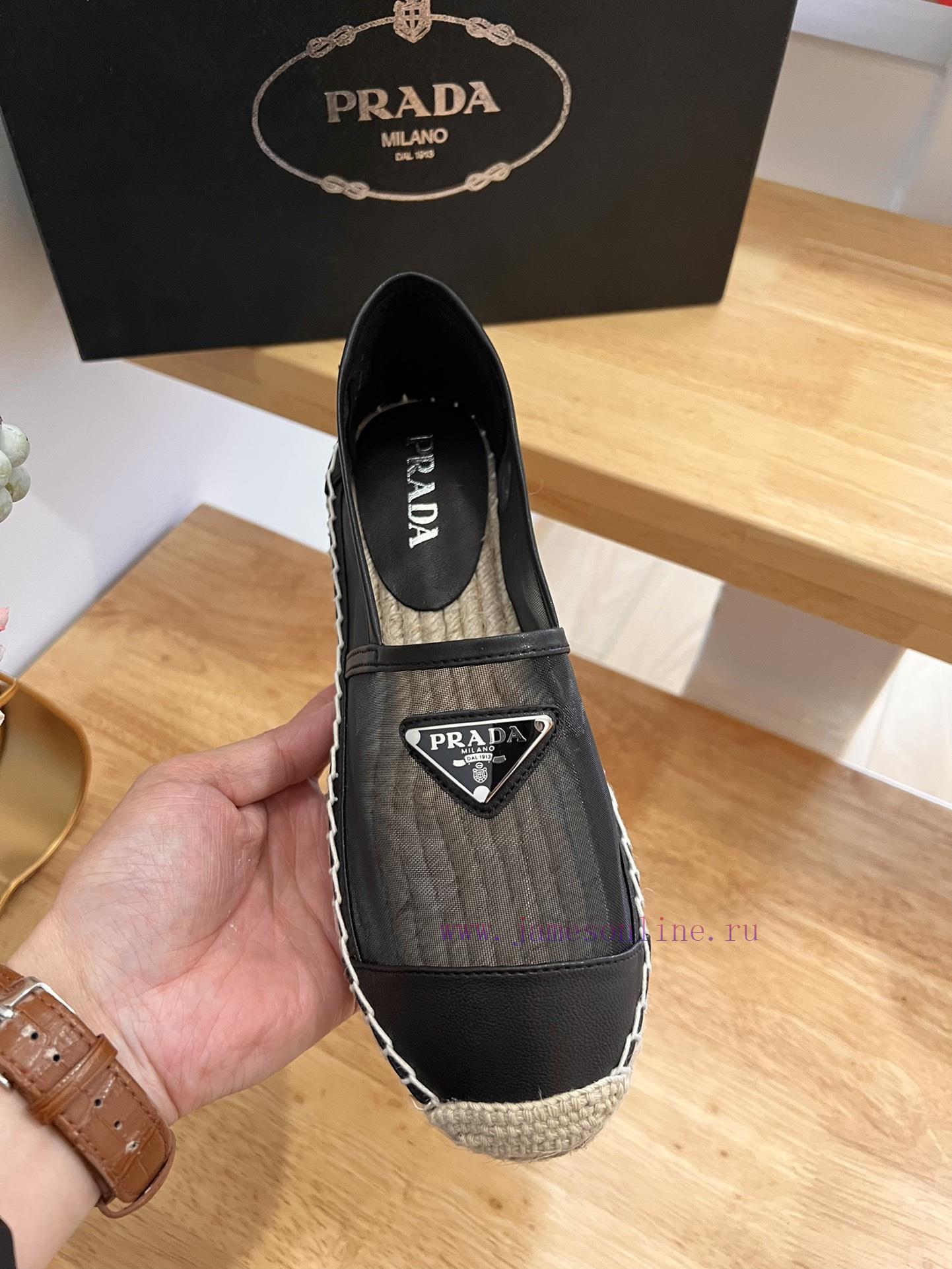Prada/Prada In Early Spring 2024 This Mesh Fisherman Shoe Combines Mesh And Cowhide With A Casu gdwx5ren - Image 8