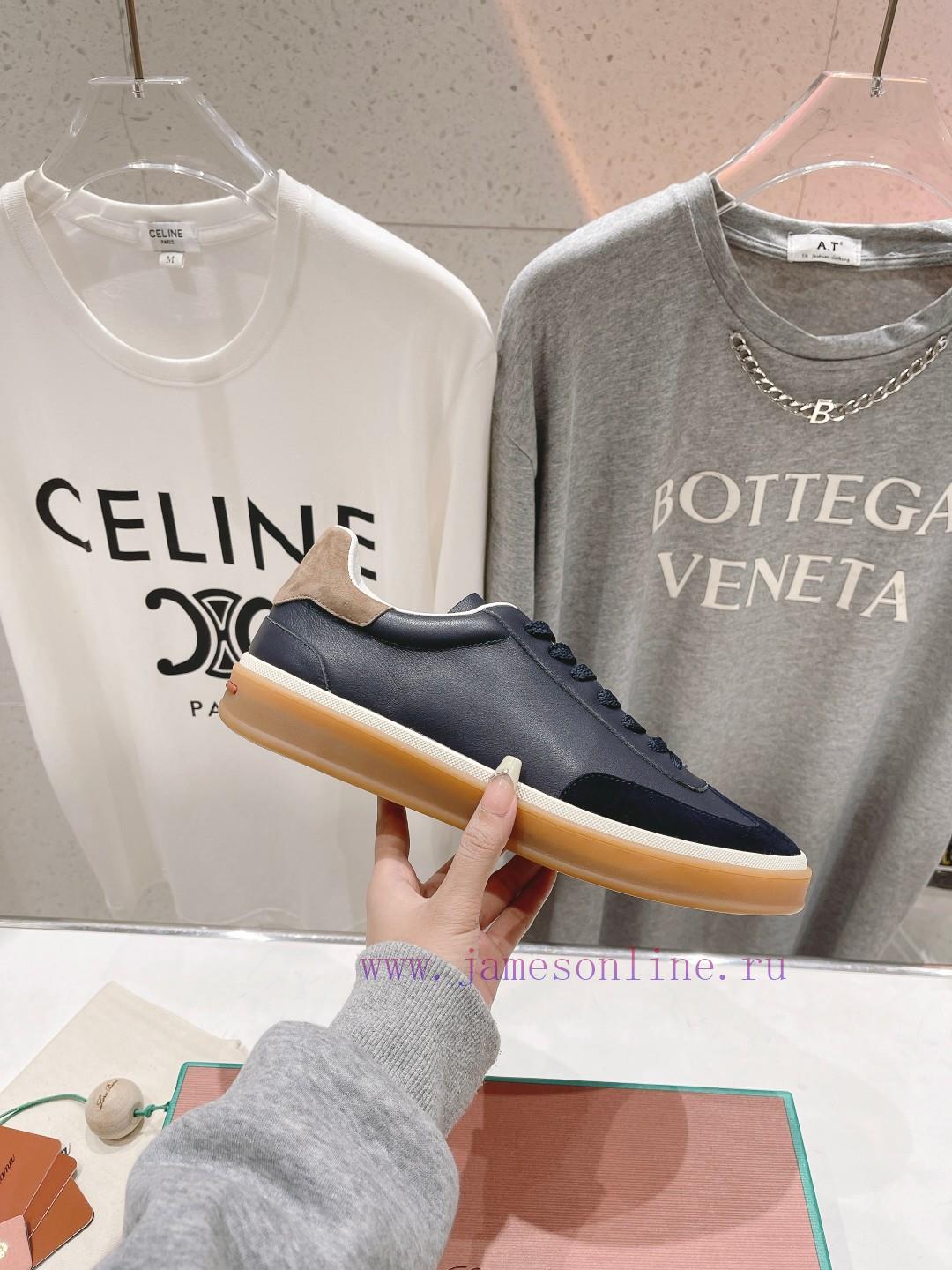 Couple's Edition New Release Loro Piana (Same As Official Website) Classic Lace Up Casual Shoes aak1arum - Image 4