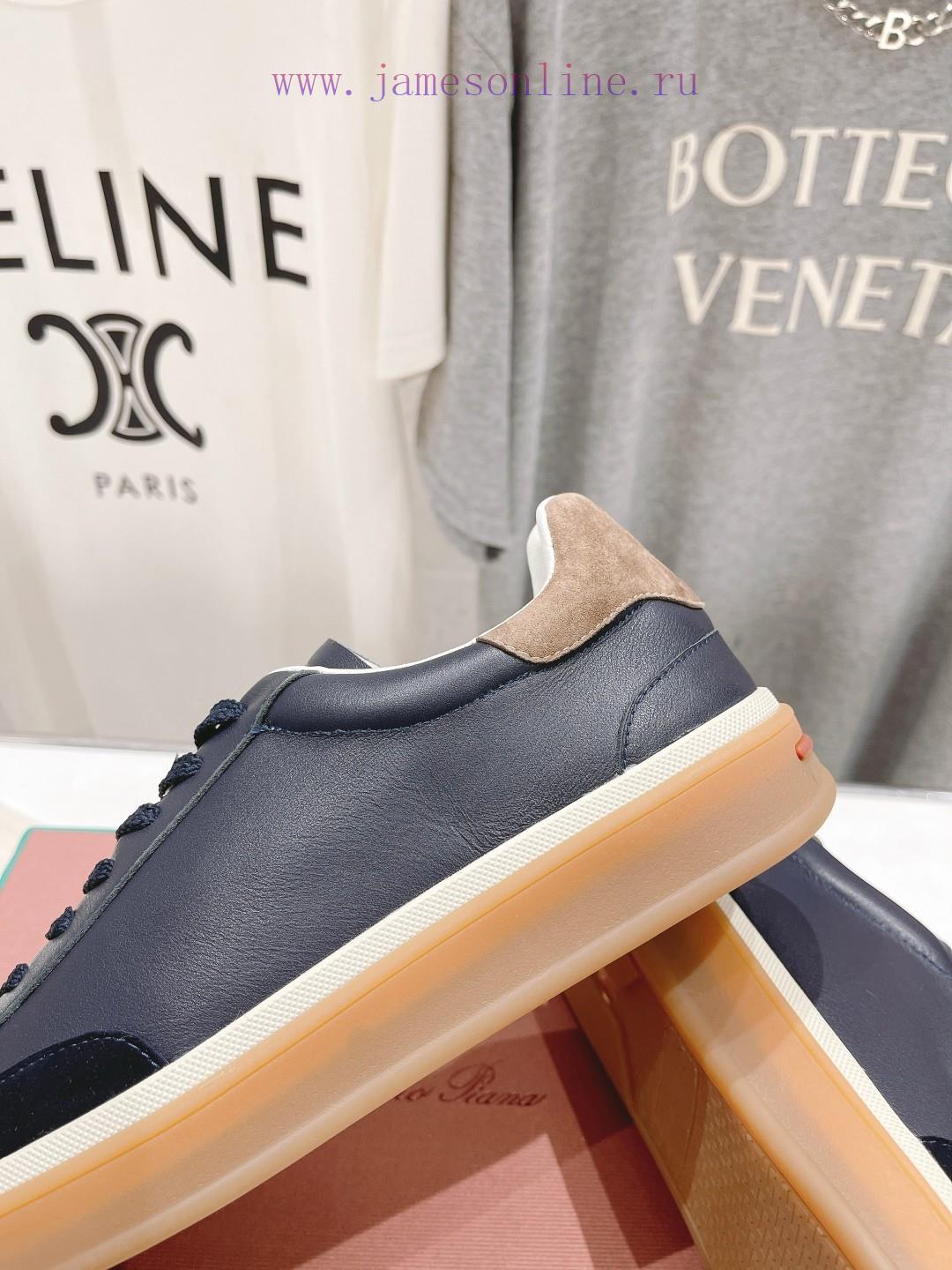 Couple's Edition New Release Loro Piana (Same As Official Website) Classic Lace Up Casual Shoes aak1arum - Image 8