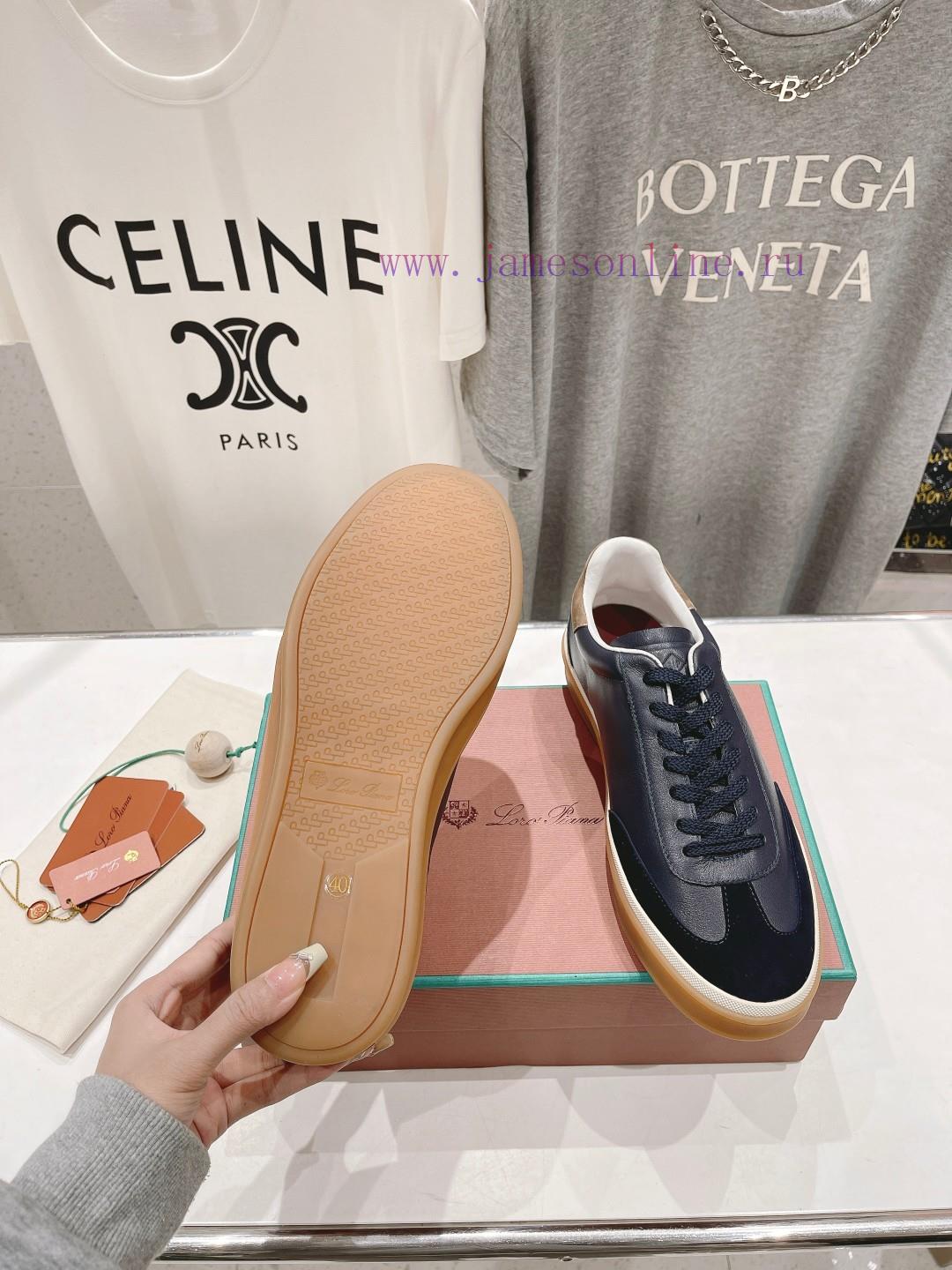 Couple's Edition New Release Loro Piana (Same As Official Website) Classic Lace Up Casual Shoes aak1arum - Image 10