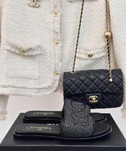 Chanel | Chanel 24P New ProductDouble C Cool Mat Woven Lazy SlippersSimple And Atmospheric Suit dzxgpz0h