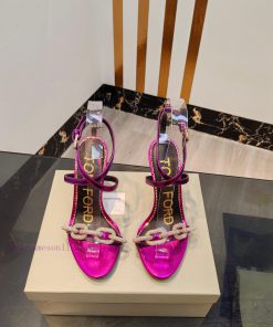 TOM FORD Top High Heel SandalsImported Cowhide UpperFoot Pad SheepskinAAA Grade Original Black xtl13s9q