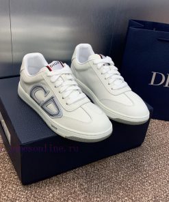 Dior Homme 2024 Spring/Summer Latest Couple's Casual Lace Up White Shoes CD Letter Logo Night L x3jw18ni
