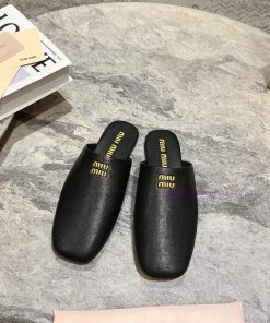 Miumiu 24 New Low Cut Retro Mouller Dragging Lazy Headbag Half SlippersAt First Glance This Sho vqwcv095