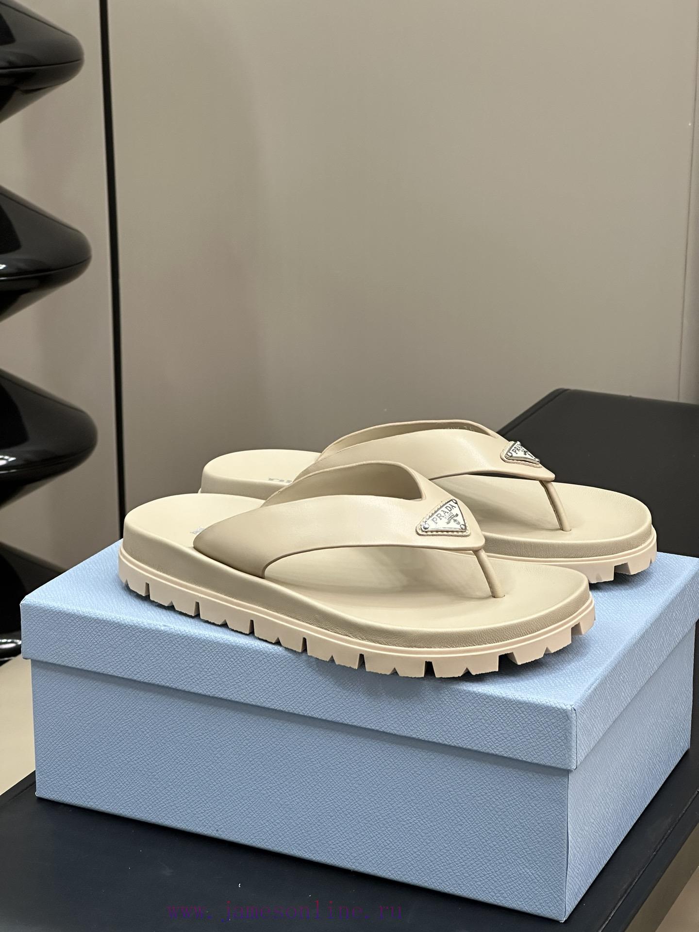 Prad…a Ss24 New Arrival~P Family 24 Spring/Summer Wedge SandalsTriangular Emblem Embellishment ld4ke981 - Image 2