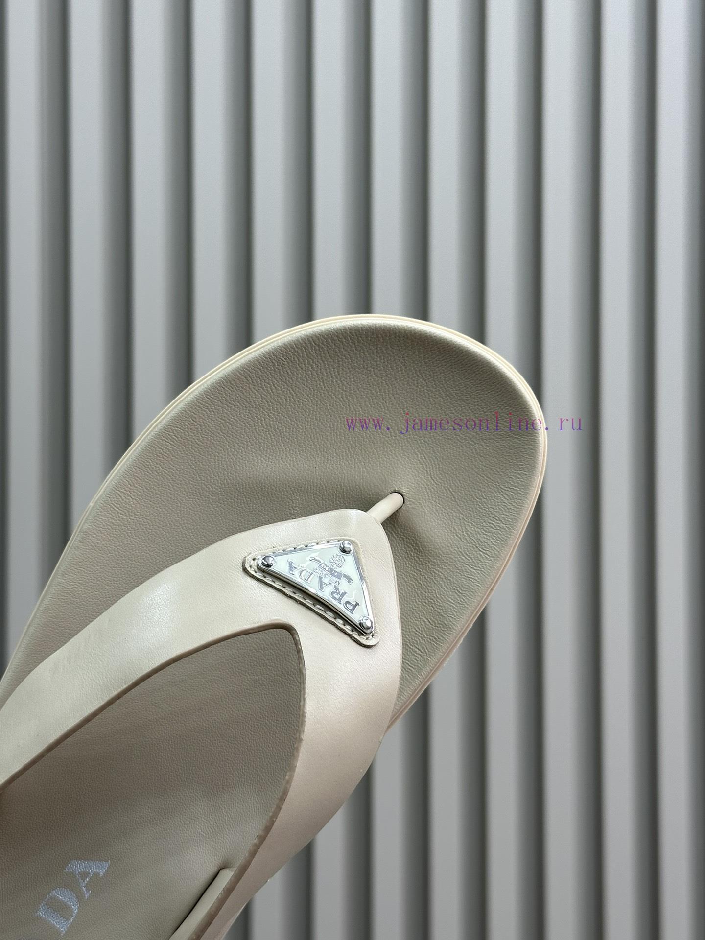Prad…a Ss24 New Arrival~P Family 24 Spring/Summer Wedge SandalsTriangular Emblem Embellishment ld4ke981 - Image 5