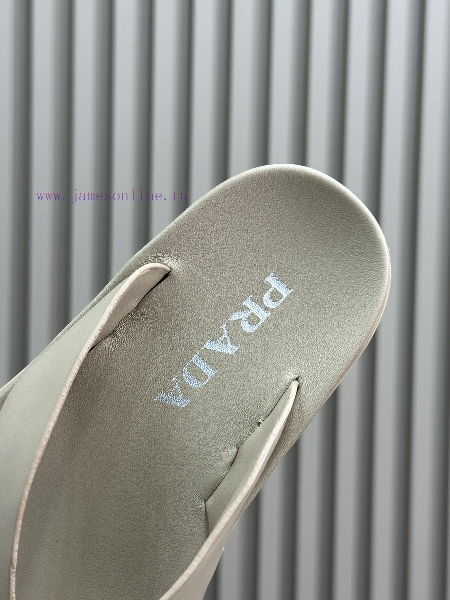 Prad…a Ss24 New Arrival~P Family 24 Spring/Summer Wedge SandalsTriangular Emblem Embellishment ld4ke981 - Image 6