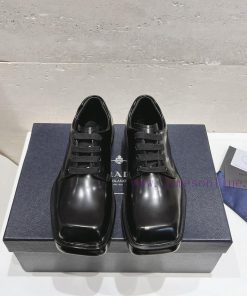 Men's+20 TopPrad @ 2024/ss Fashion Show Derby Shoes 24 Fashion Show Square Toe Derby Shoes With bbub28o7
