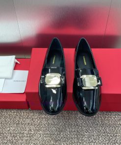 Ferragamo 2024 Spring/Summer New Butterfly Bow Shallow Mouth Women's Shoes SF Iconic Butterfly cizilvoa