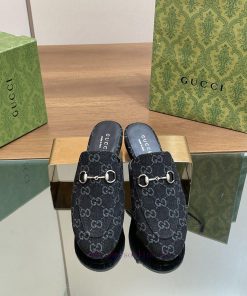 2024 Spring/Summer New Gucci Princeton Collection Le Fu Shoes Half Cap Slippers Top QualityG G zvir162y