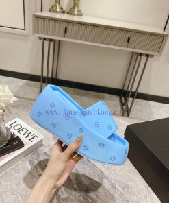 Alexander Wang's Latest Thick Soled SlippersCustomized Fabric For Shoe Upper+high-frequency Tec v22g86cm