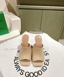 | ²⁰²4 𝐬𝐬  🤍🤎BV Knot Series Metal Heel Slippers With High Heels~Original Version And 8.5 1:1 St 91fq540h