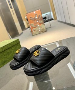 [] Gucci 24ss Pleated Bread Slippers A Must-have Item With A Strong Girlish Feel Exquisite And 82grp9ac